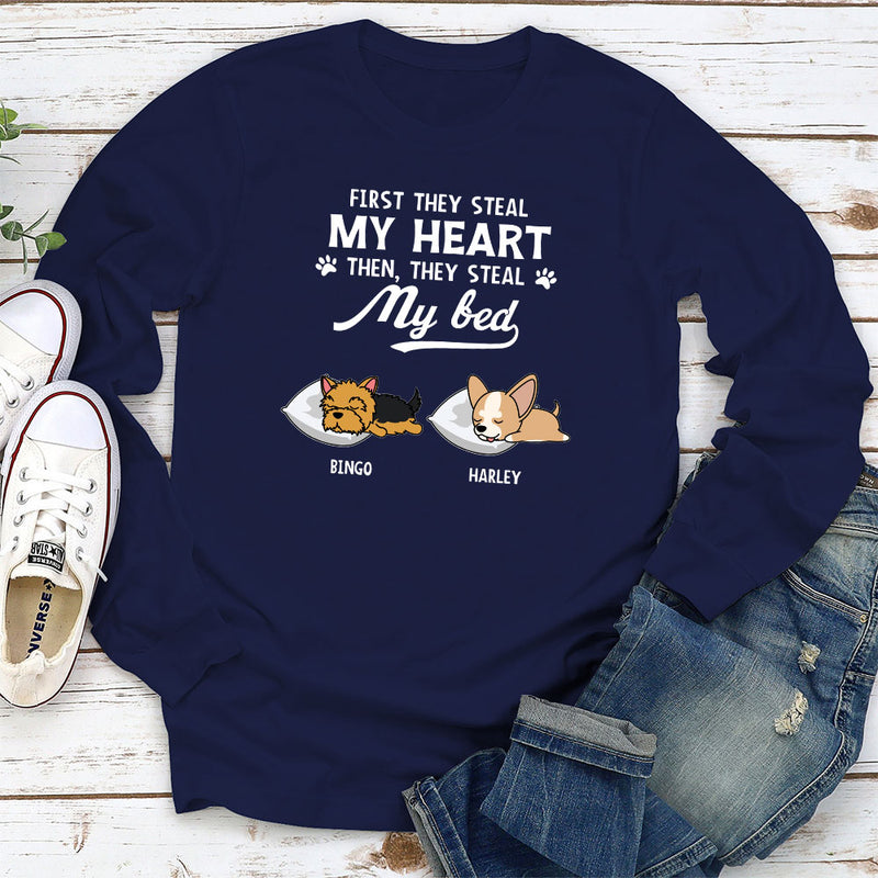 Steal My Heart - Personalized Custom Long Sleeve T-shirt