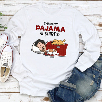 Sleeping Pajama Shirt - Personalized Custom Long Sleeve T-shirt