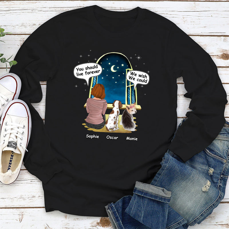 We Wish We Could - Personalized Custom Long Sleeve T-shirt