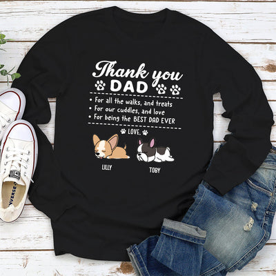 Thanks Mom For All - Personalized Custom Long Sleeve T-shirt