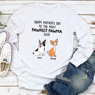 Pawfect Mom - Personalized Custom Long Sleeve T-shirt