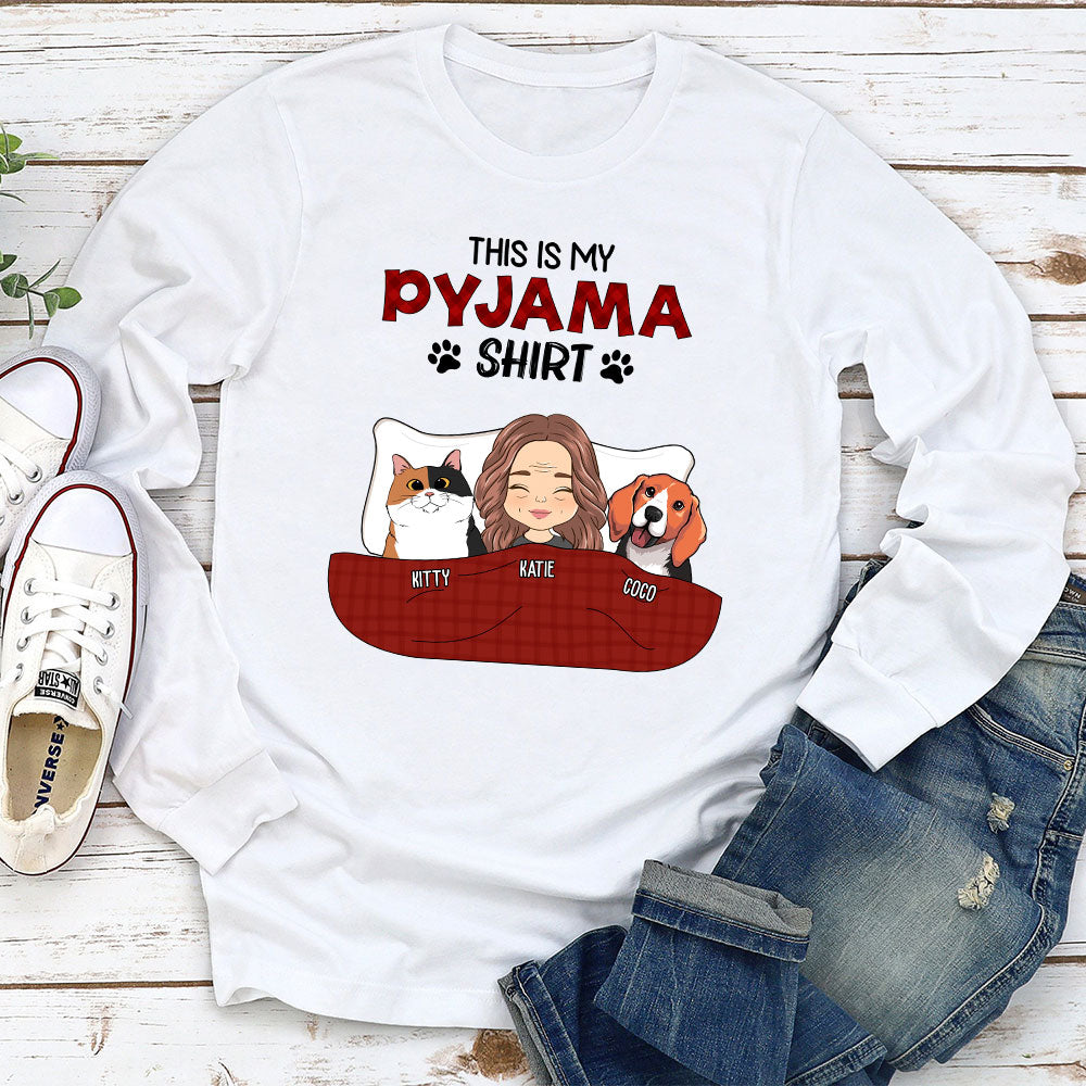 Pet Pyjama Shirt - Personalized Custom Long Sleeve T-shirt