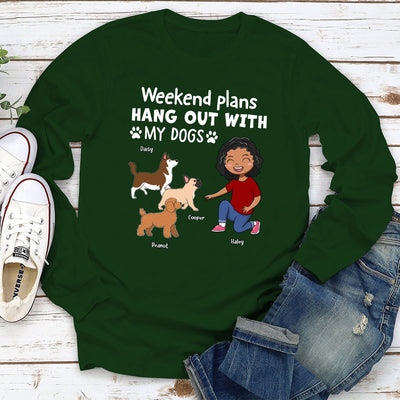 Weekend Plans - Personalized Custom Long Sleeve T-shirt