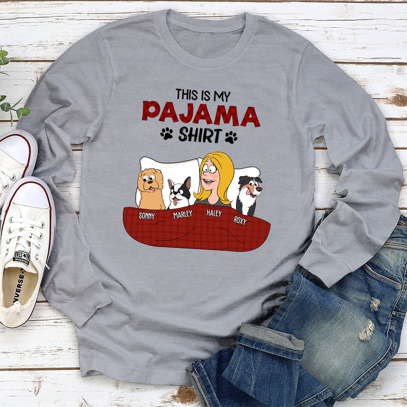 Funny Pajama Shirt - Personalized Custom Long Sleeve T-shirt