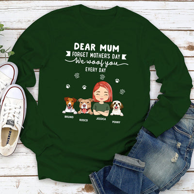 Everyday I Woof You - Personalized Custom Long Sleeve T-shirt