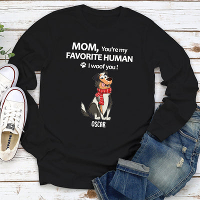 To My Favorite Human - Personalized Custom Long Sleeve T-shirt