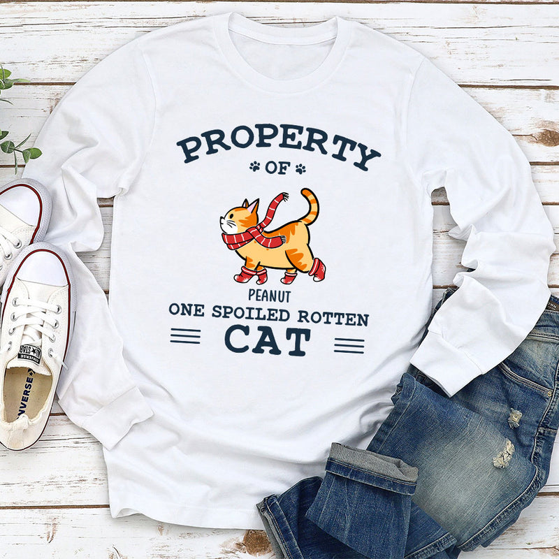 The Spoiled Rotten Cats - Personalized Custom Long Sleeve T-shirt