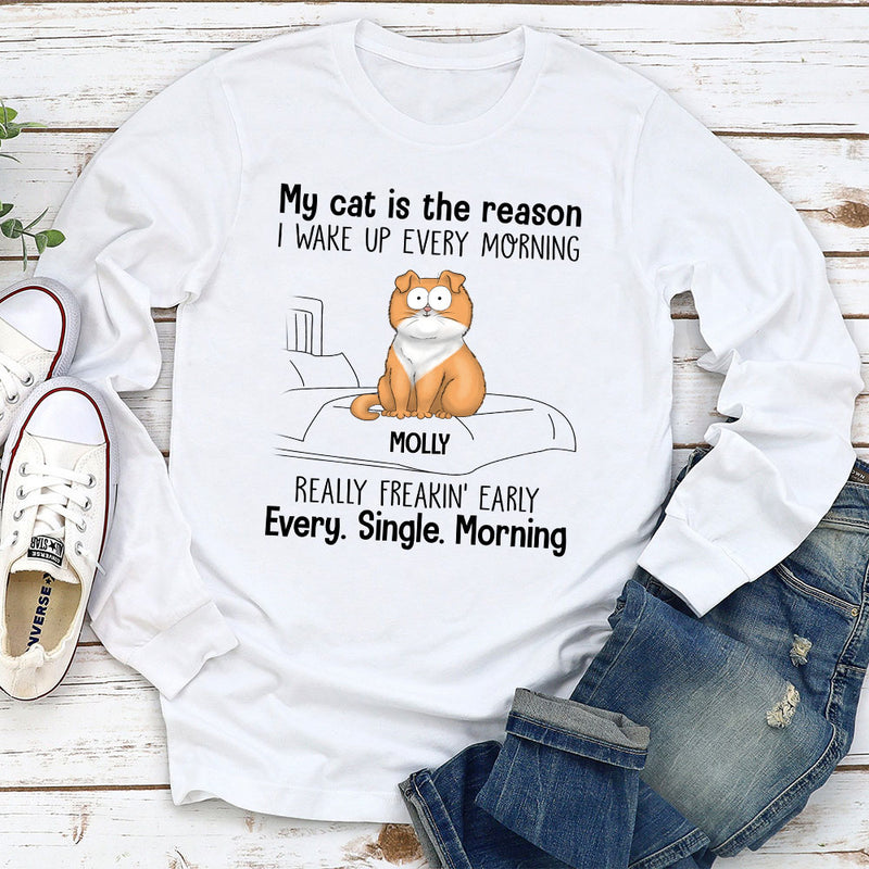 Every Single Morning - Personalized Custom Long Sleeve T-shirt