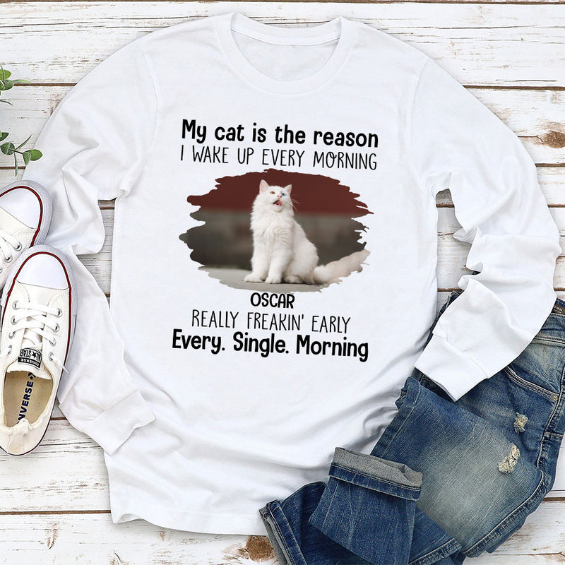 Every Single Morning - Personalized Custom Long Sleeve T-shirt