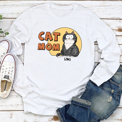 Cat Mom Circle - Personalized Custom Long Sleeve T-shirt