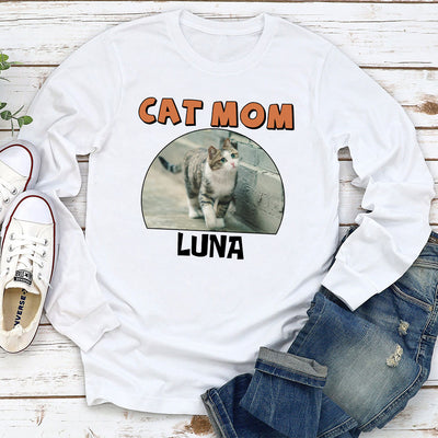 Cat Mom Circle - Personalized Custom Long Sleeve T-shirt