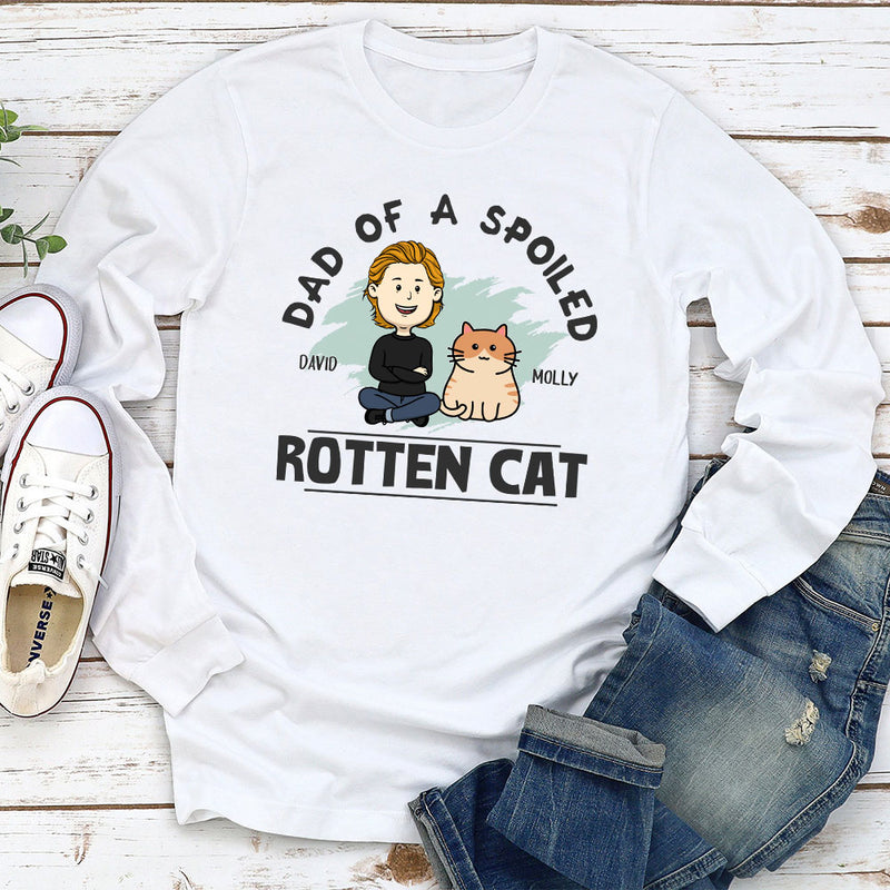 Mom Of Spoiled Cats - Personalized Custom Long Sleeve T-shirt