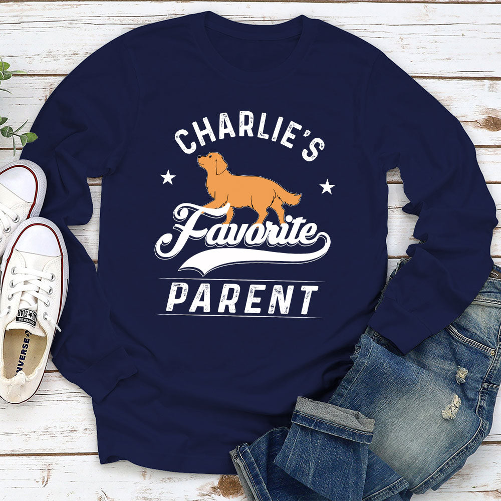 Favorite Parent - Personalized Custom Long Sleeve T-shirt