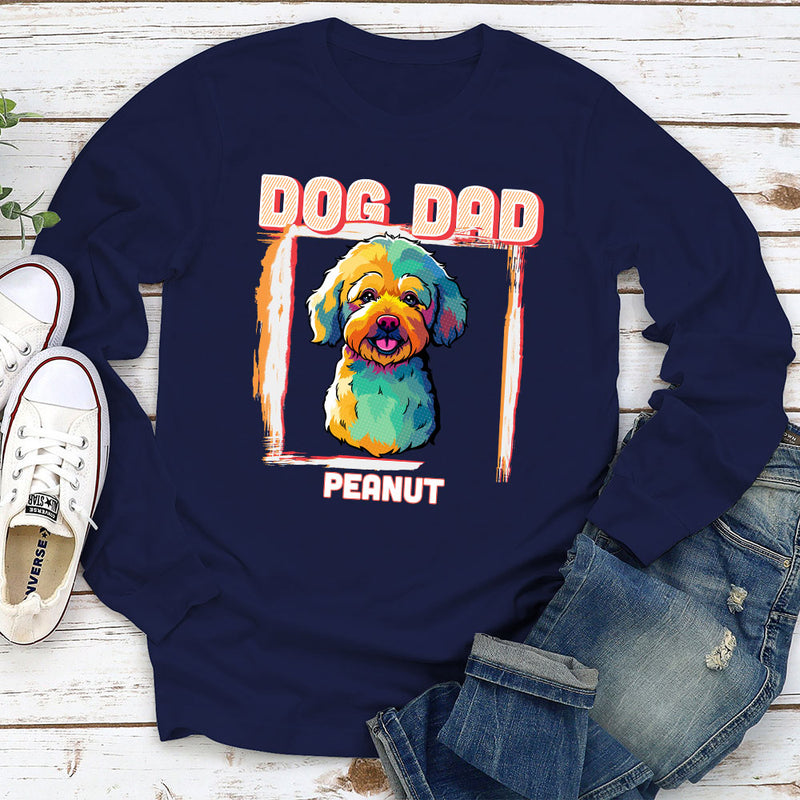 Cool Dad/ Mom Pop Art - Personalized Custom Long Sleeve T-shirt