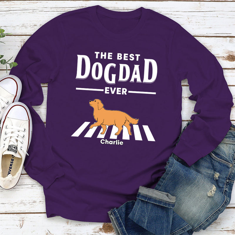 Dog Crossing Road - Personalized Custom Long Sleeve T-shirt