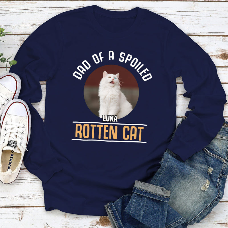 Mom Of Spoiled Cat - Personalized Custom Long Sleeve T-shirt