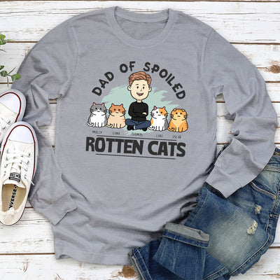 Mom Of Spoiled Cats - Personalized Custom Long Sleeve T-shirt