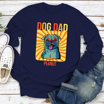 Pop Art Dog Mom Dad - Personalized Custom Long Sleeve T-shirt