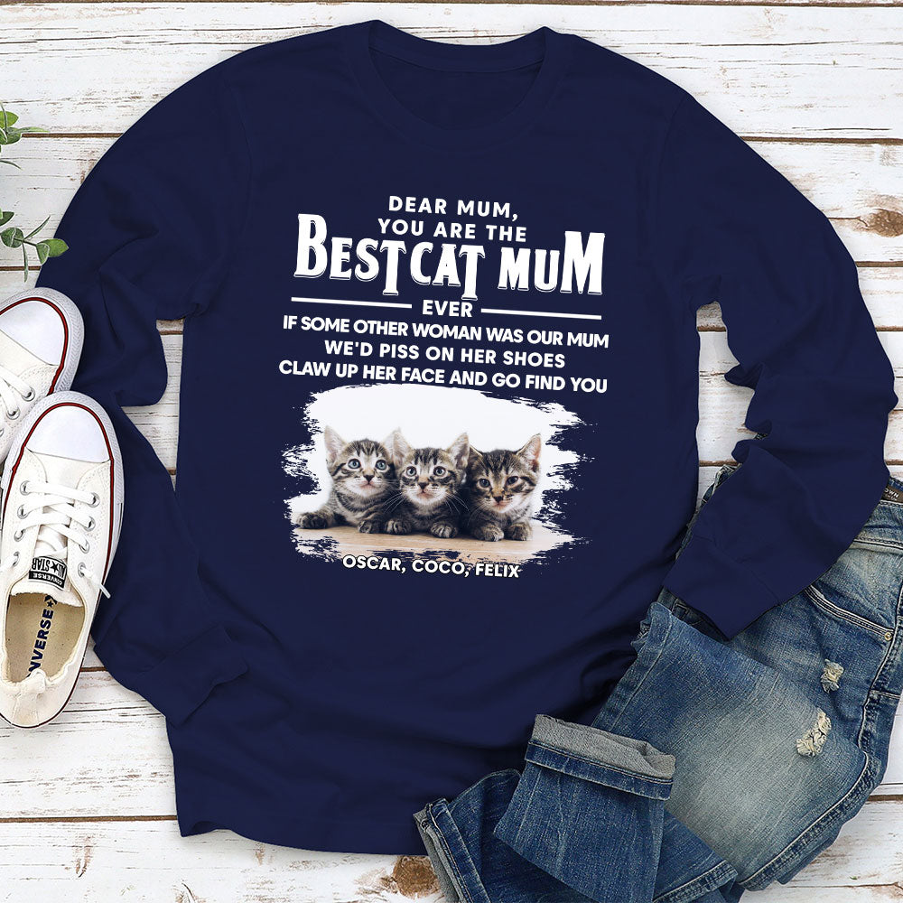 Cats Go Find You Photo - Personalized Custom Long Sleeve T-shirt