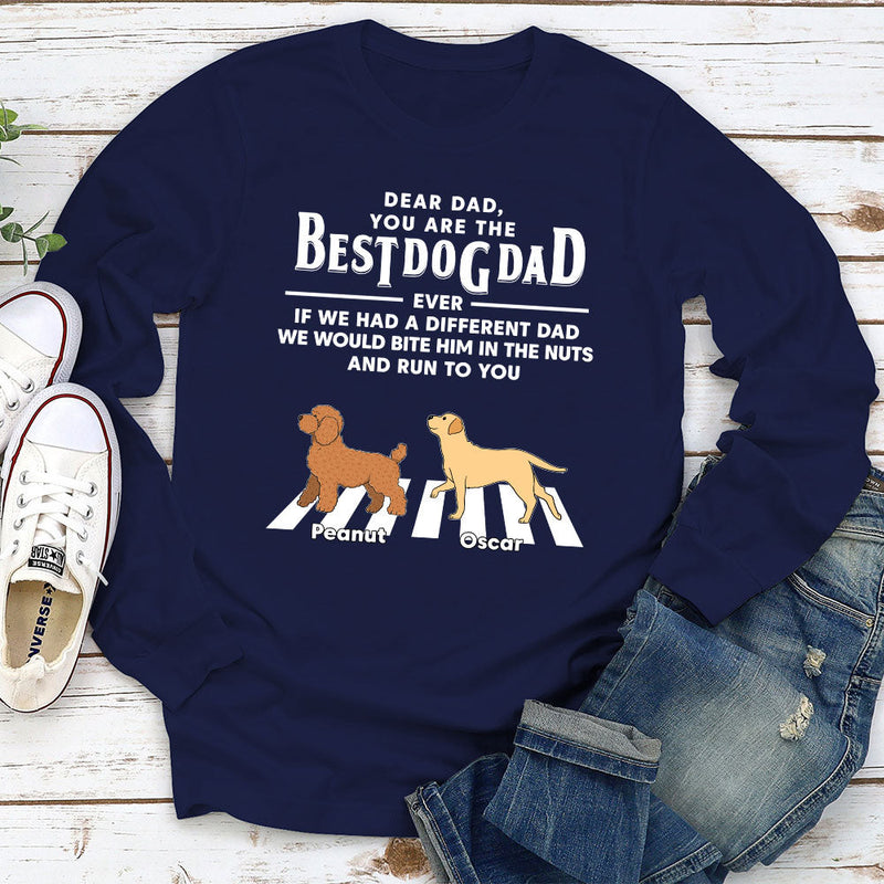 Dogs Run To You (Up To 4 Dogs) - Personalized Custom Long Sleeve T-shirt