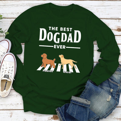 Dog Crossing Road - Personalized Custom Long Sleeve T-shirt