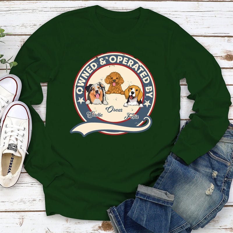 Owned Operated Logo - Personalized Custom Long Sleeve T-shirt