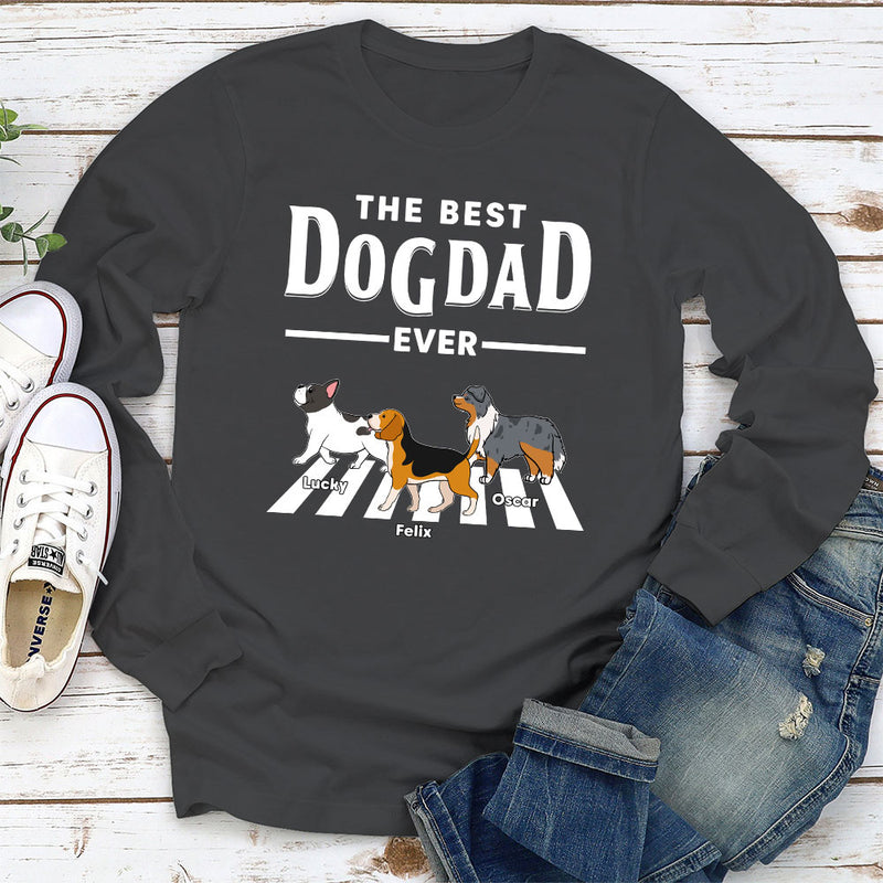 Dog Crossing Road - Personalized Custom Long Sleeve T-shirt