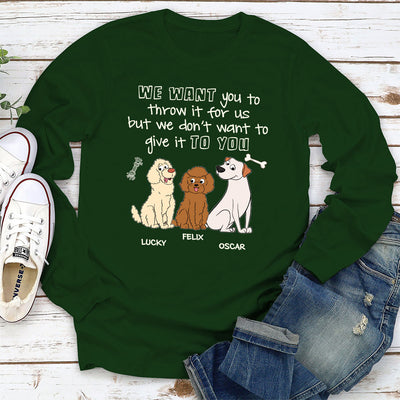 Throw It For Me - Personalized Custom Long Sleeve T-shirt