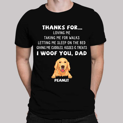 Dog Thanks For...  - Personalized Custom Unisex T-shirt
