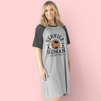 Service Human Logo - Personalized Custom 3/4 Sleeve Dress