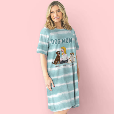 Dog Mom 2 - Personalized Custom 3/4 Sleeve Dress