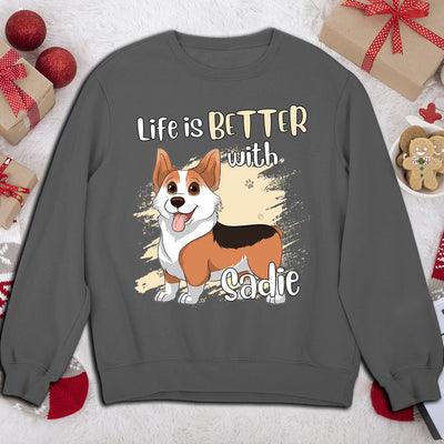 Life With Dog - Personalized Custom Sweatshirt