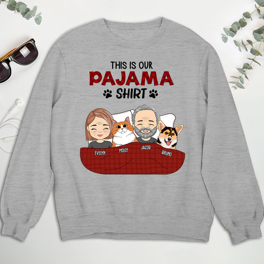 Pajama Shirt Couple - Personalized Custom Sweatshirt 