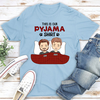 Couple Pyjama Shirt - Personalized Custom Unisex T-shirt