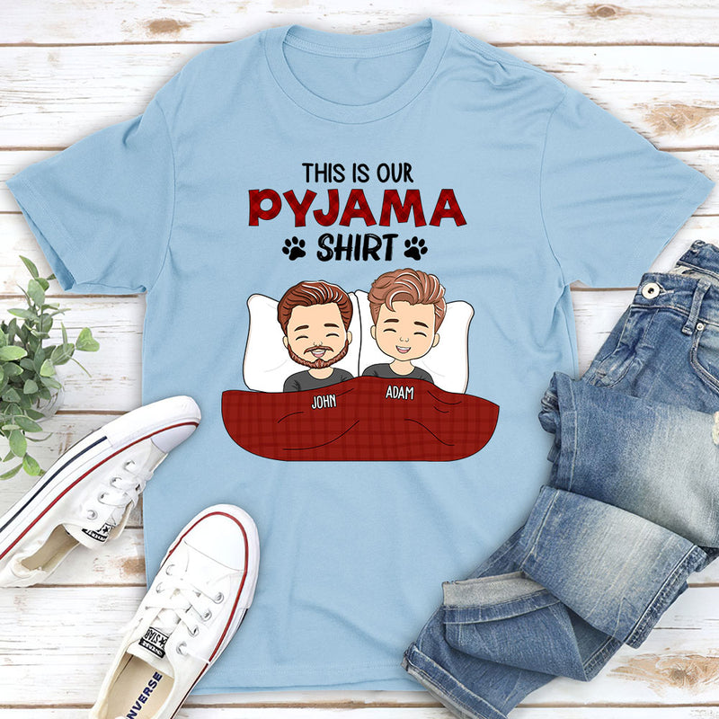 Couple Pyjama Shirt - Personalized Custom Unisex T-shirt