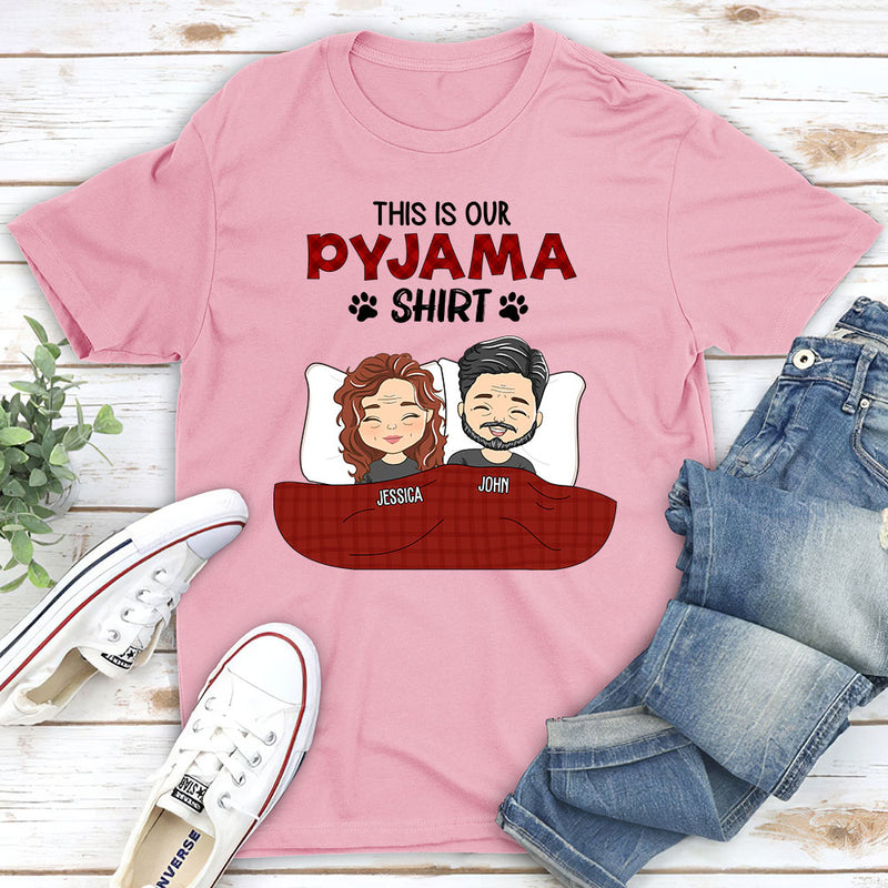 Couple Pyjama Shirt - Personalized Custom Unisex T-shirt