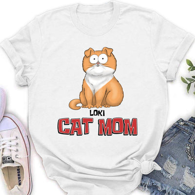 Red Cat Mom - Personalized Custom Women's T-shirt