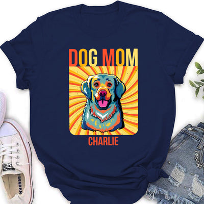 Pop Art Dog Mom Dad - Personalized Custom Women's T-shirt