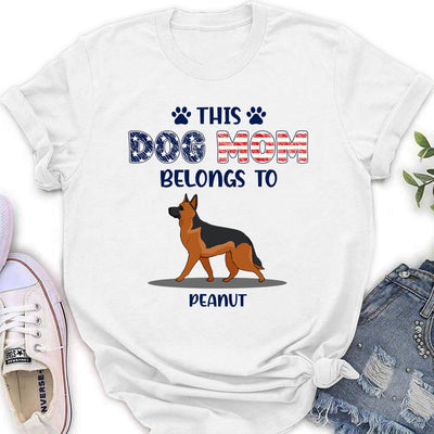 Dad Belongs To Me - Personalized Custom Women's T-shirt