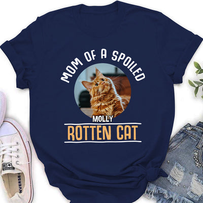 Mom Of Spoiled Cat - Personalized Custom Women's T-shirt