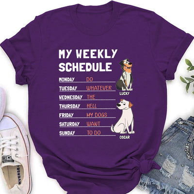 My Weekly Schedule - Personalized Custom Women's T-shirt