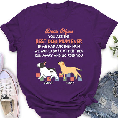 Retro Dog Mom - Personalized Custom Women's T-shirt