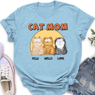 Cat Mom Circle - Personalized Custom Women's T-shirt