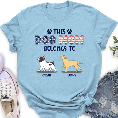 Dad Belongs To Me - Personalized Custom Women's T-shirt