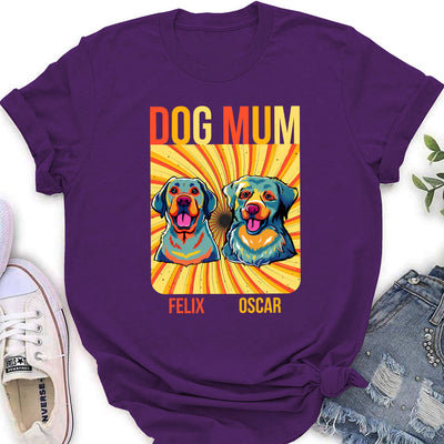 Pop Art Dog Mom Dad - Personalized Custom Women's T-shirt