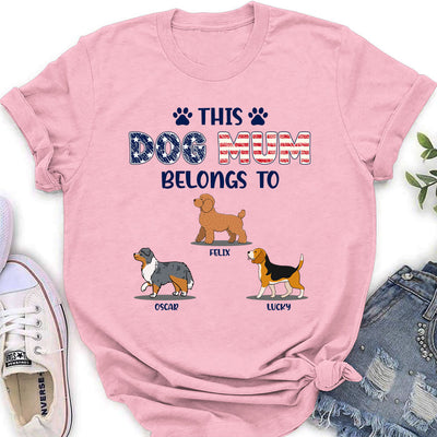 Dad Belongs To Me - Personalized Custom Women's T-shirt