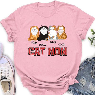 Red Cat Mom - Personalized Custom Women's T-shirt