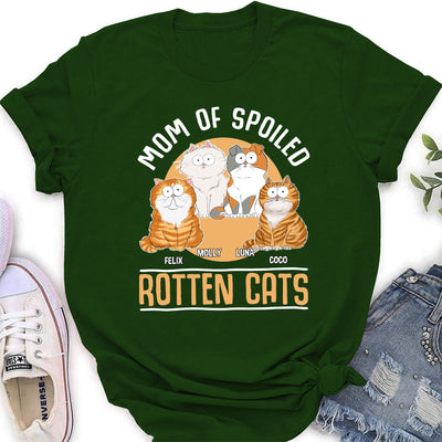 Mom Of Spoiled Cat - Personalized Custom Women's T-shirt