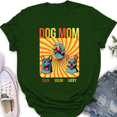 Pop Art Dog Mom Dad - Personalized Custom Women's T-shirt