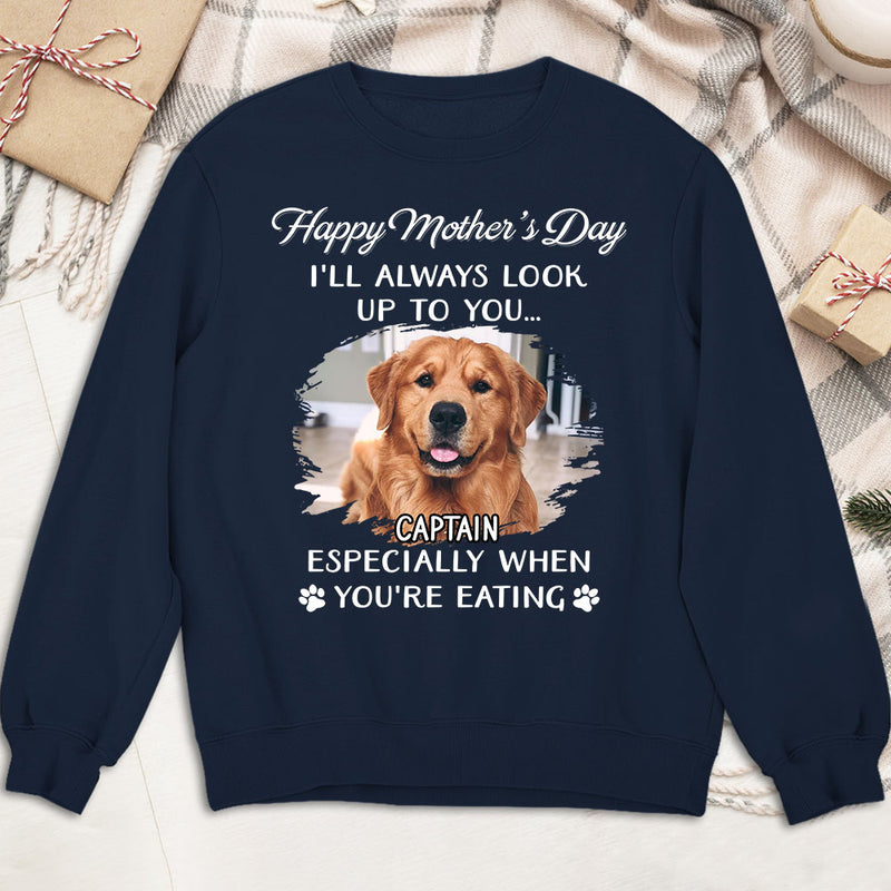 Dog Look Up To You Photo - Personalized Custom Sweatshirt